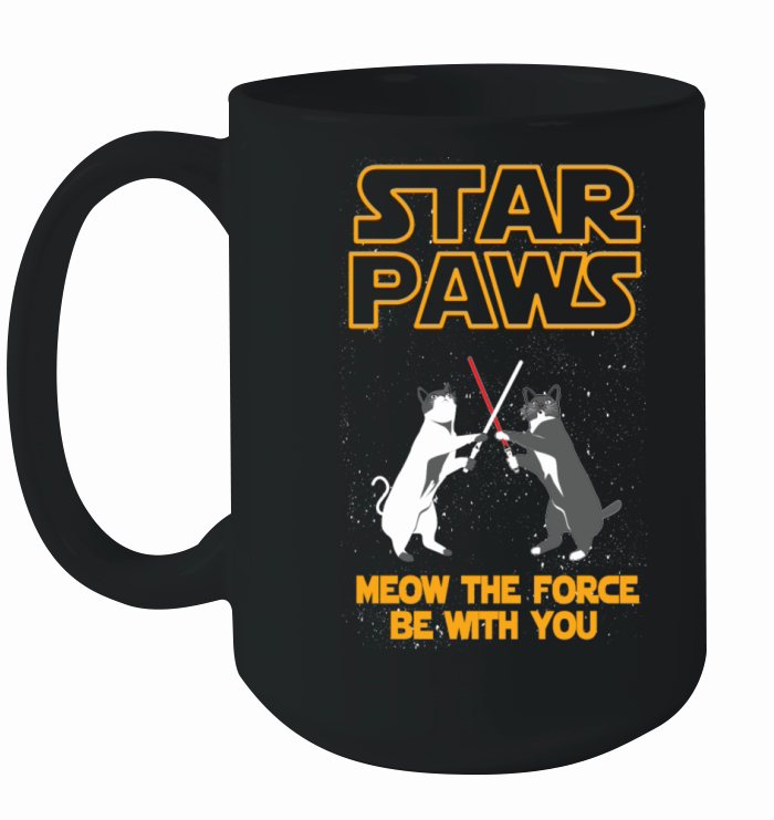 Star Wars cat version - Meow the force be with you Ceramic Mug