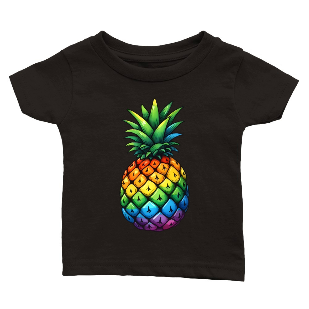 Colorful Pineapple Classic Baby Crewneck T-shirt