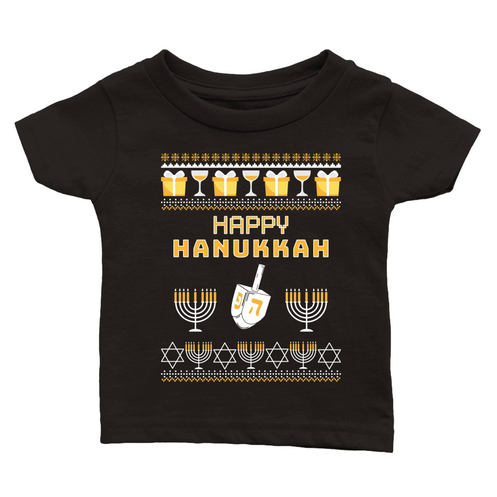 Happy Hanukkah Ugly Christmas Classic Baby Crewneck T-shirt