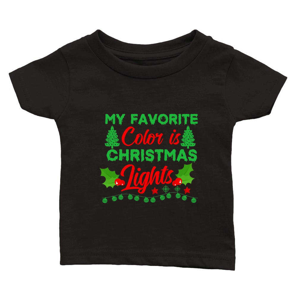My Favorite Color is Christmas Lights  2 Classic Baby Crewneck T-shirt