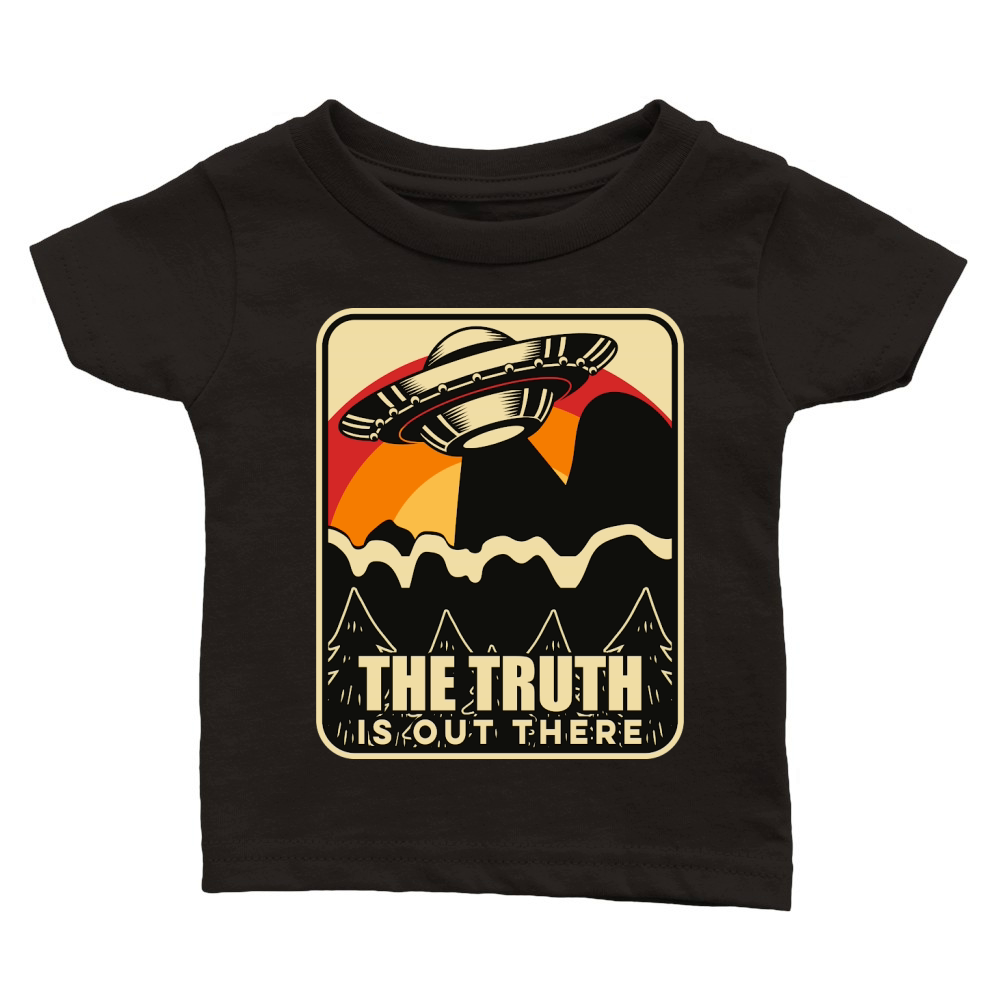 Vintage UFO Alien the Truth is out there Classic Baby Crewneck T-shirt
