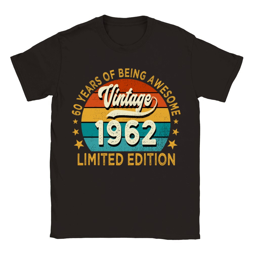 1962 Vintage Birthday Gift Limited Edition 60th Classic Kids Crewneck T-shirt