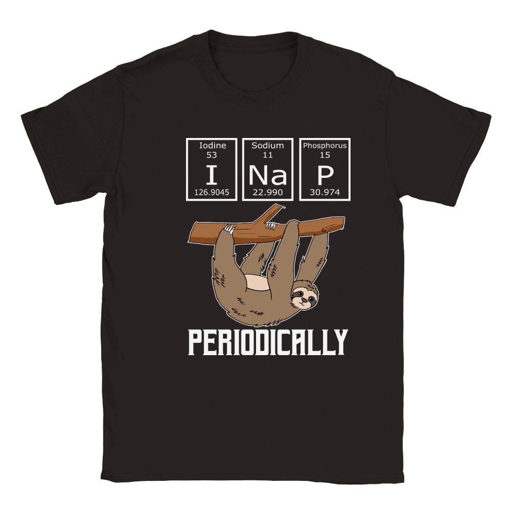 A220315 07 Funny Science Sloth, I Nap Periodically Classic Kids Crewneck T-shirt