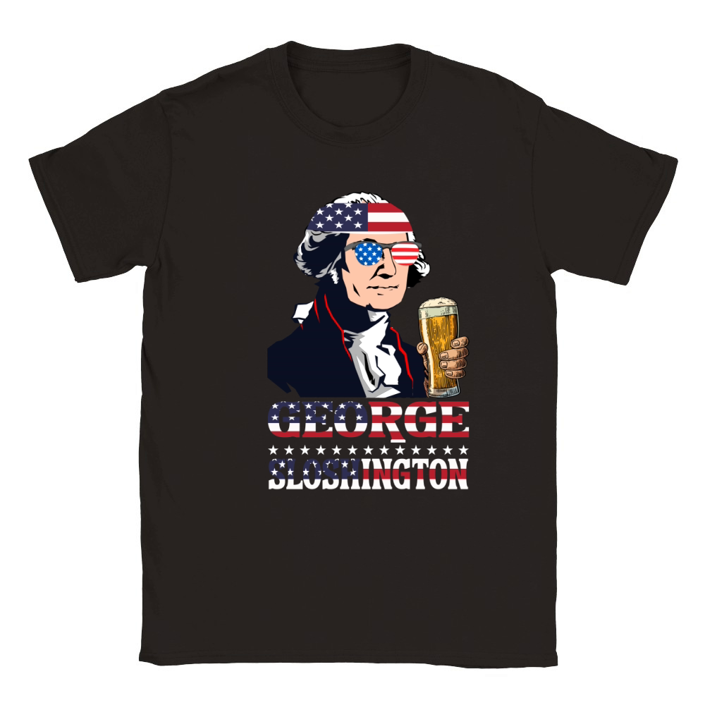 American Flag George Sloshington Classic Kids Crewneck T-shirt