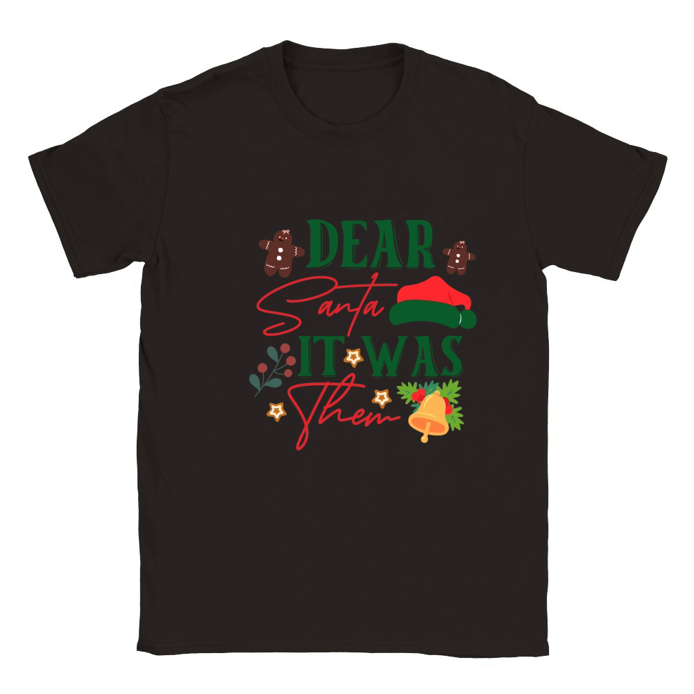 Dear Santa It Was Them Classic Kids Crewneck T-shirt