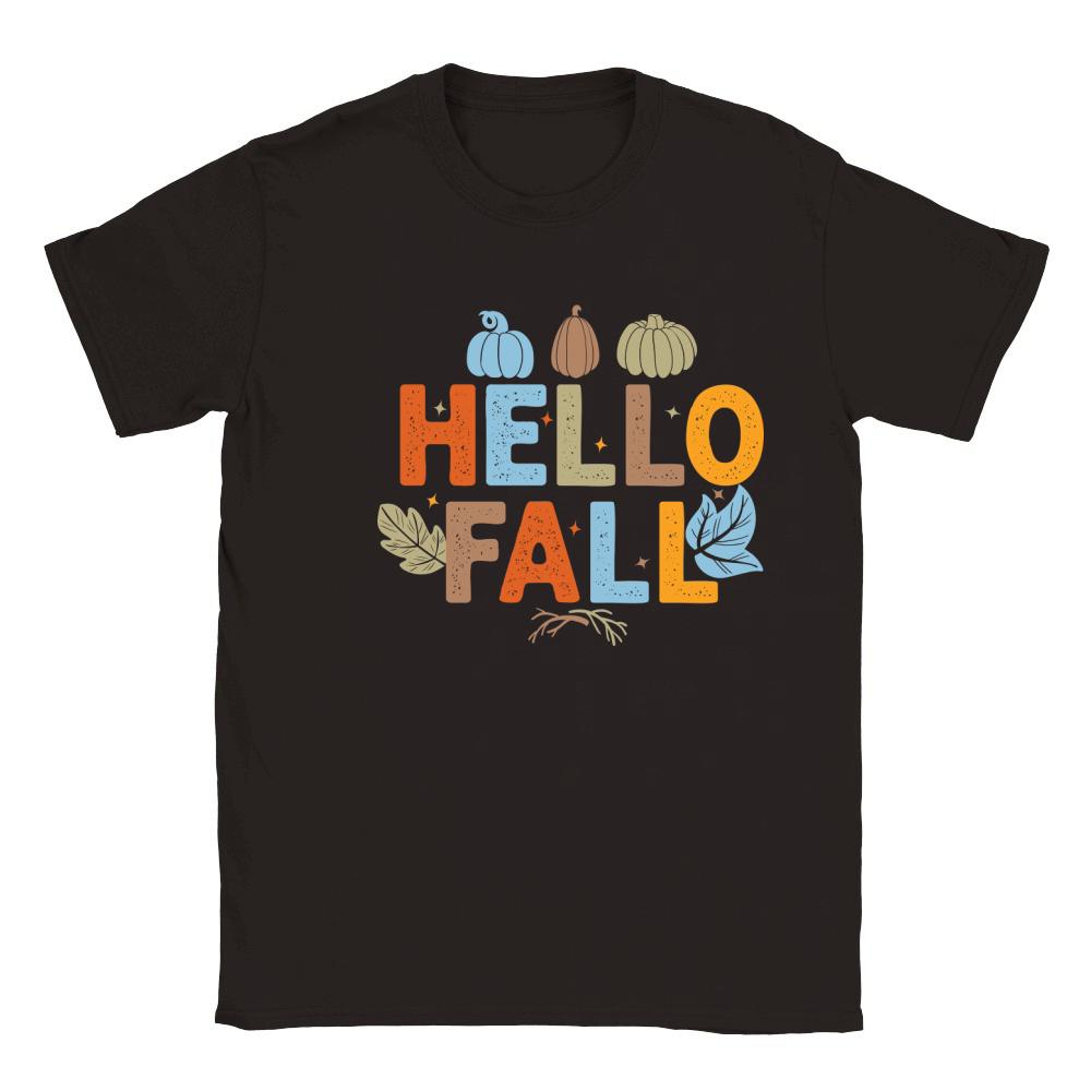 Hello fall (2) Classic Kids Crewneck T-shirt