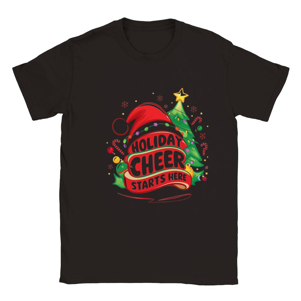 Holiday cheer starts here 3 Classic Kids Crewneck T-shirt