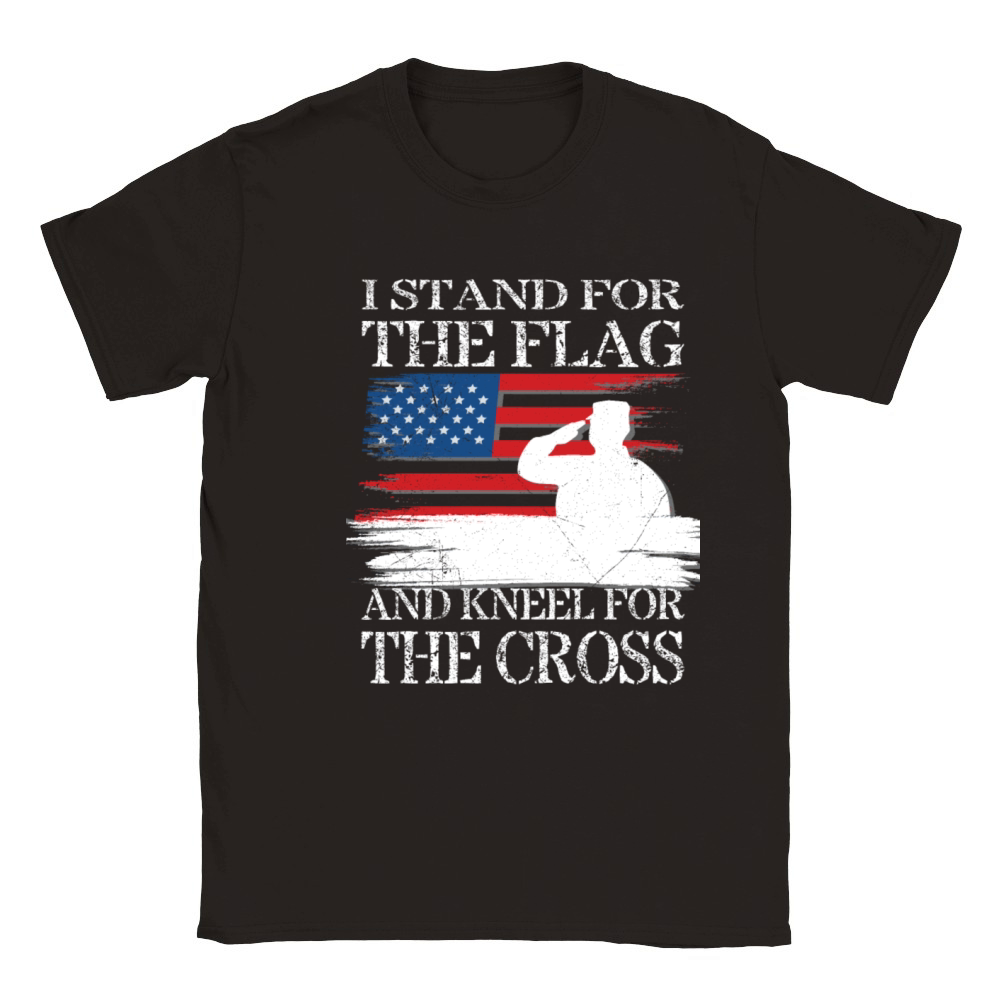 I Stand For The Flag And Kneel For The Cross Tee Classic Kids Crewneck T-shirt