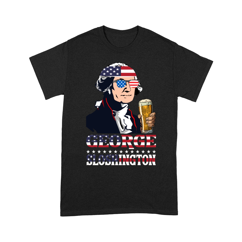 American Flag George Sloshington Comfort T-shirt