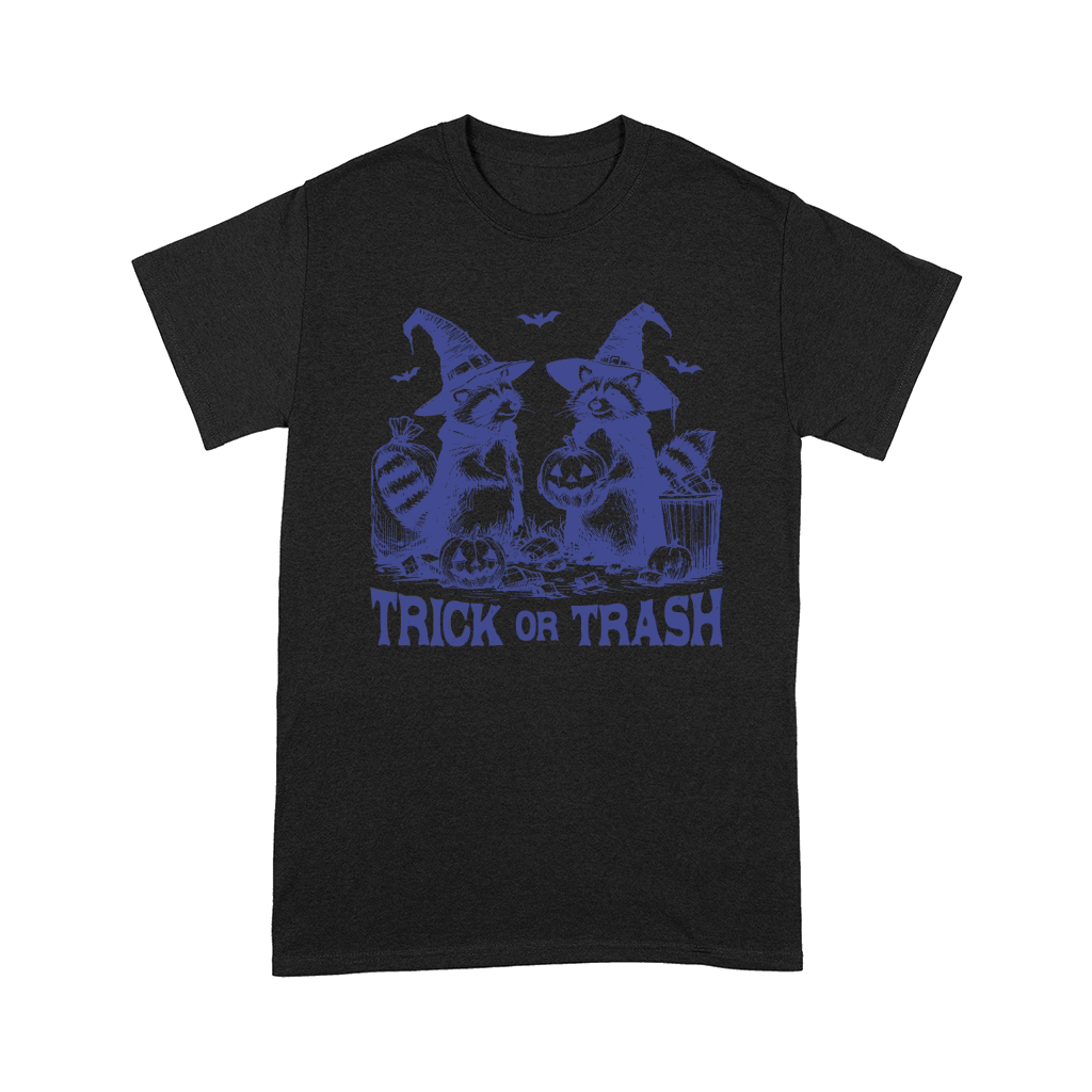 Trick Or Trash Halloween L vBlue Comfort T-shirt