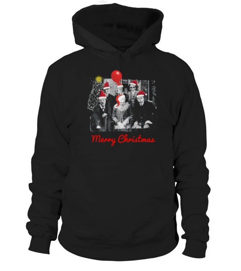 Merry Christmas Santa Horror Characters Hoodie Unisex