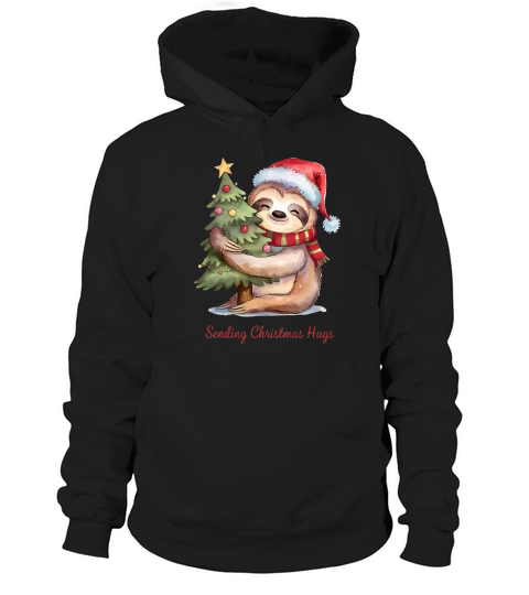 Sending Christmas Hugs Vintage Christmas 02 Hoodie Unisex