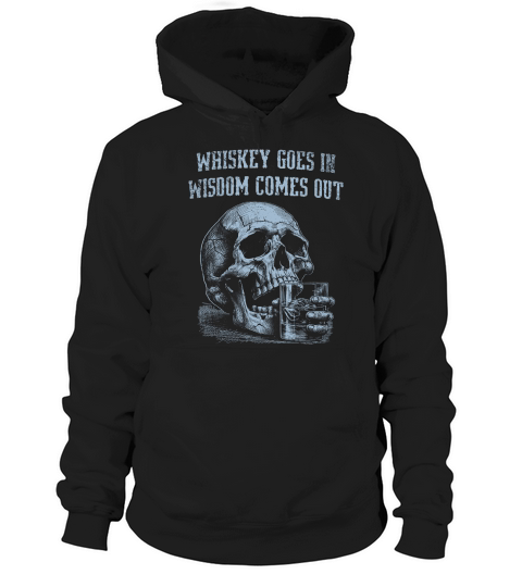 Skull Whiskey Goes In D Grey GR Hoodie Unisex
