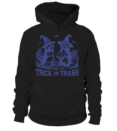Trick Or Trash Halloween L vBlue Hoodie Unisex