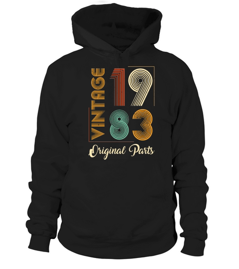 Vintage 1983 Original Parts Birthday (1) Hoodie Unisex