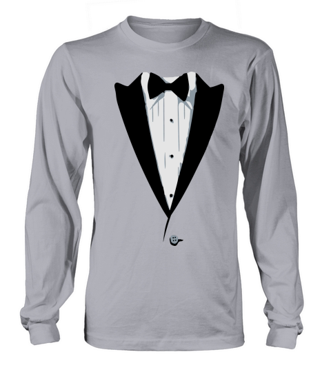 Custom Color Tuxedo Tshirt Long sleeved Unisex