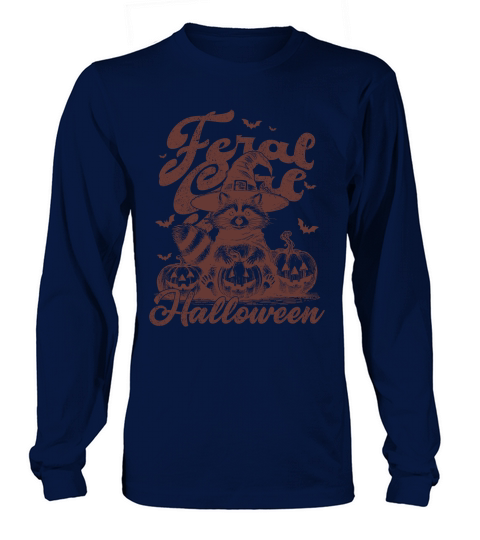 Feral Girl Halloween Raccoon L Brown Long sleeved Unisex