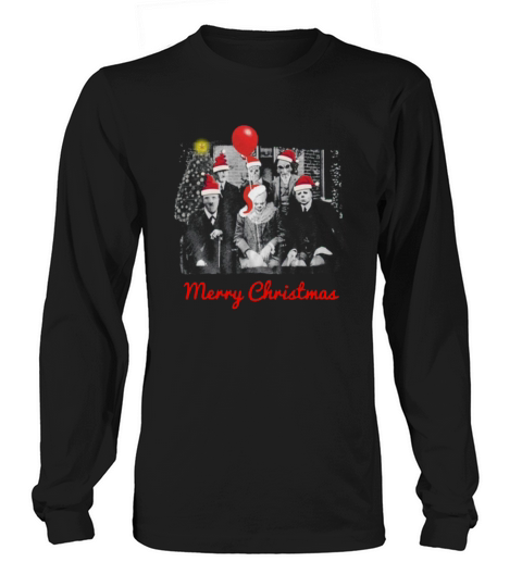 Merry Christmas Santa Horror Characters Long sleeved Unisex