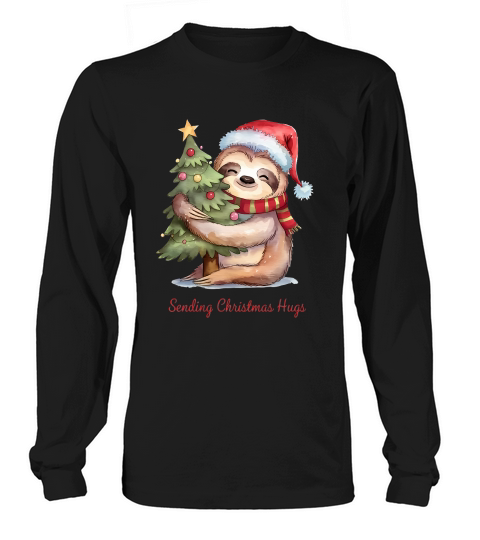 Sending Christmas Hugs Vintage Christmas 02 Long sleeved Unisex