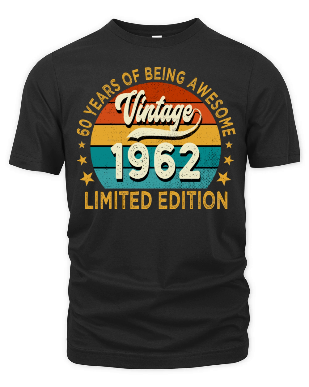 1962 Vintage Birthday Gift Limited Edition 60th Organic Unisex T-shirt