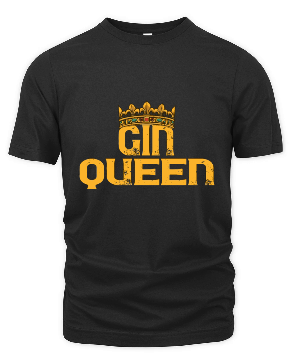 Gin Queen Malle Party Alcohol Lover Mallorca Organic Unisex T-shirt