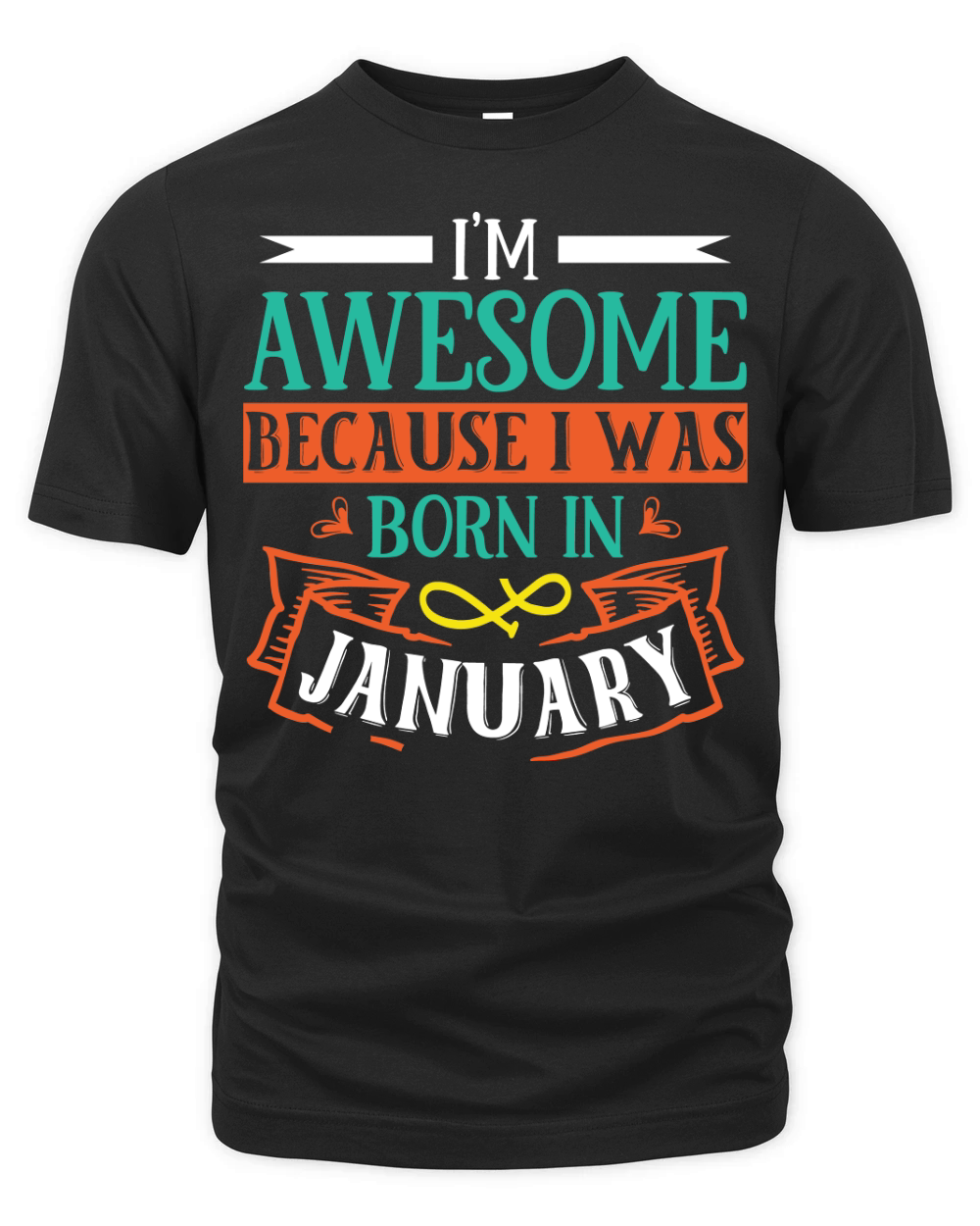 Im Awesome Because I Was Born In January Organic Unisex T-shirt