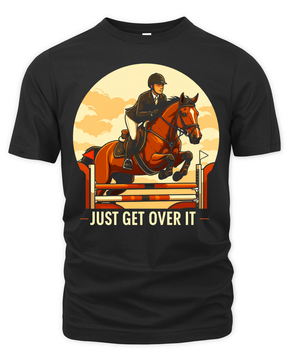 Just Get Over It Horse Organic Unisex T-shirt