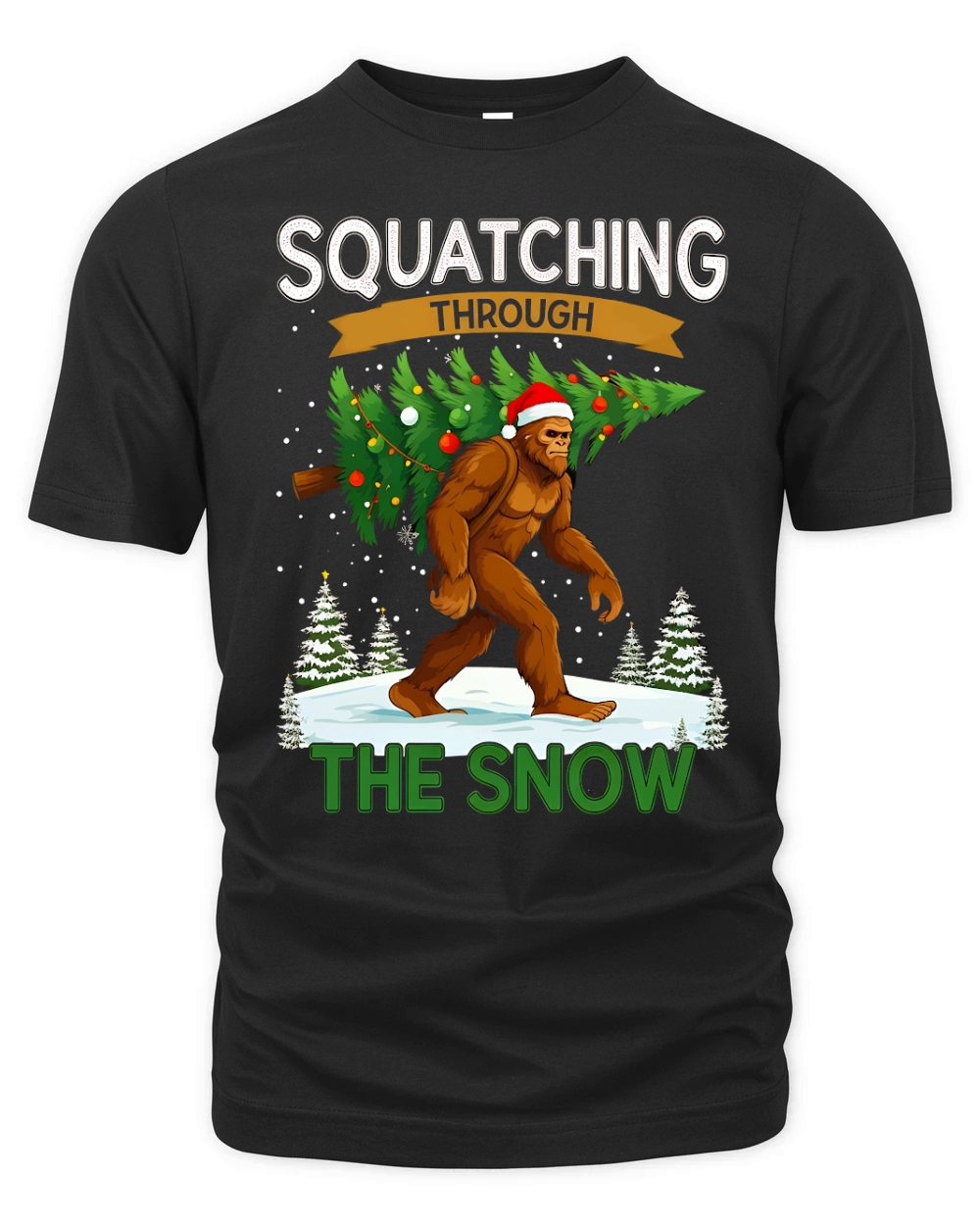 Squatching Through The Snow 2 Organic Unisex T-shirt