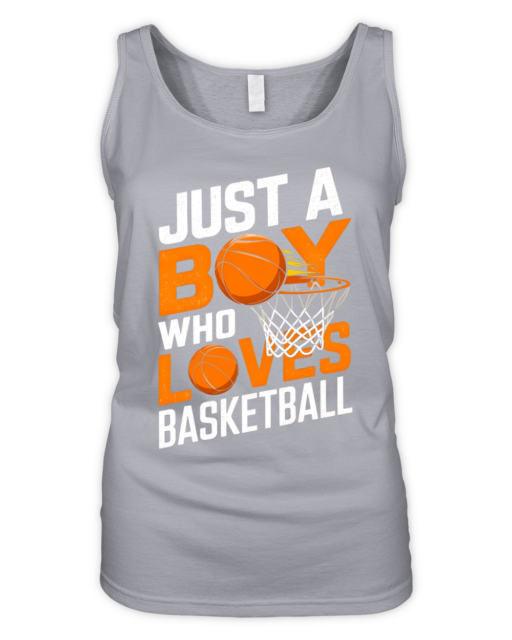 Just Boy Who Loves Basketball Organic Women's Tank Top