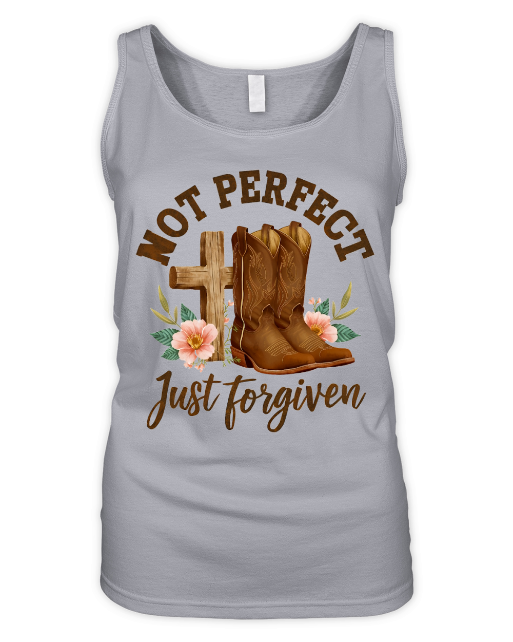 Not perfect Just forgiven Organic Women's Tank Top