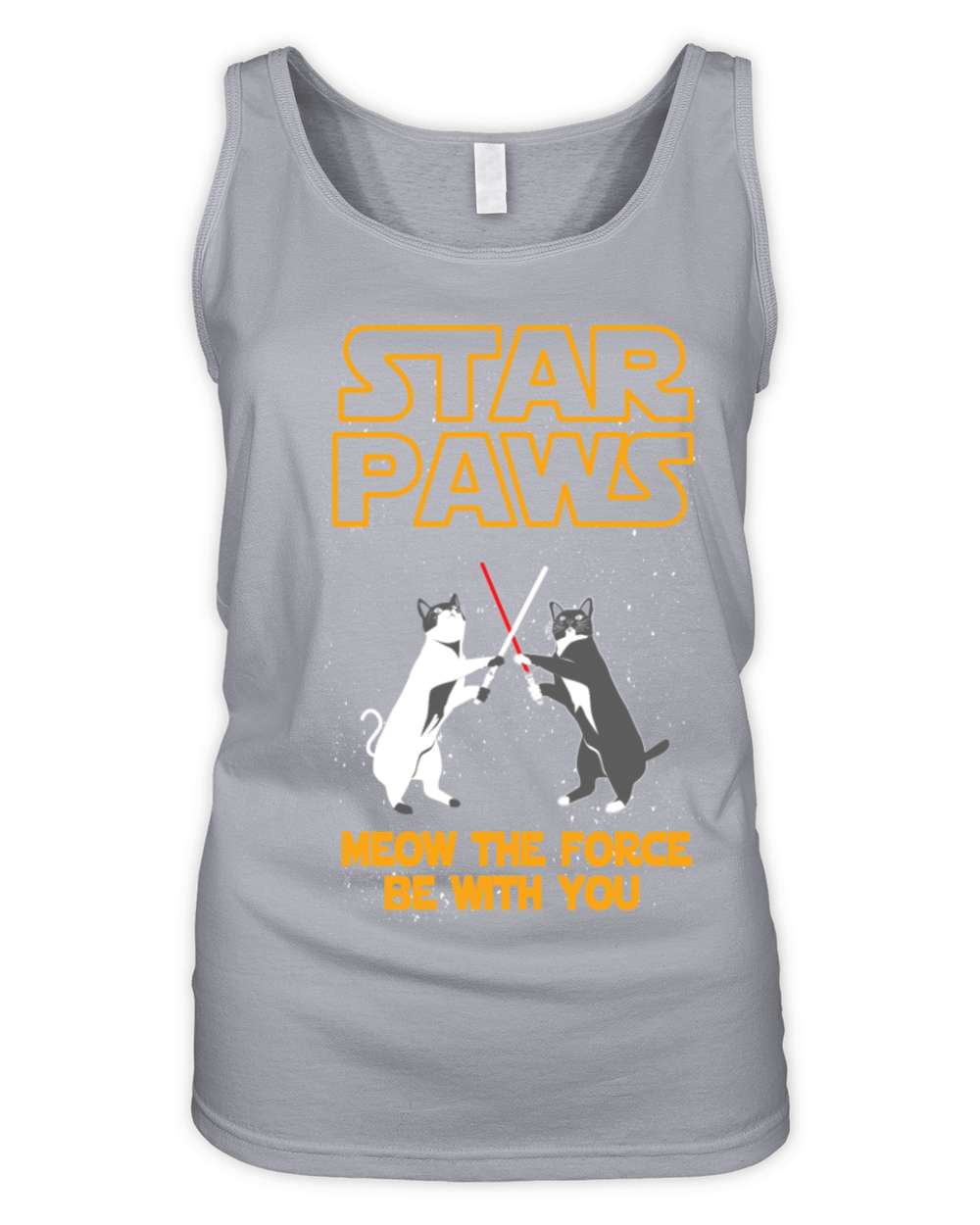 Star Wars cat version - Meow the force be with you Organic Women's Tank Top