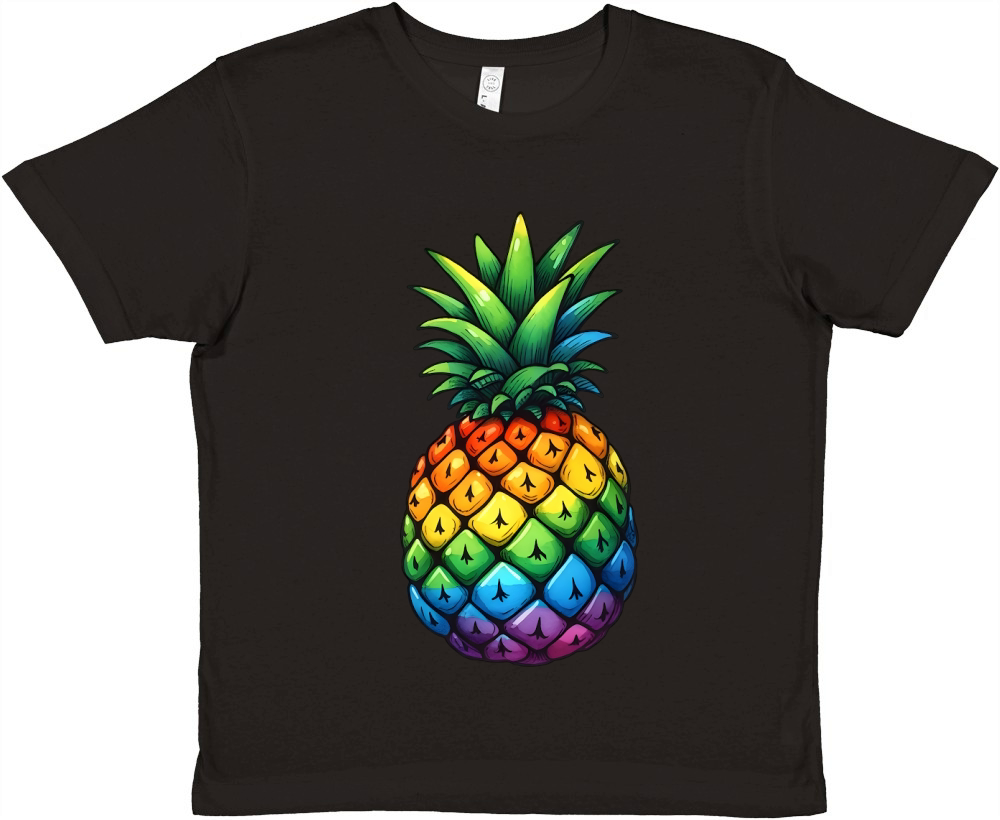 Colorful Pineapple Premium Kids Crewneck T-shirt