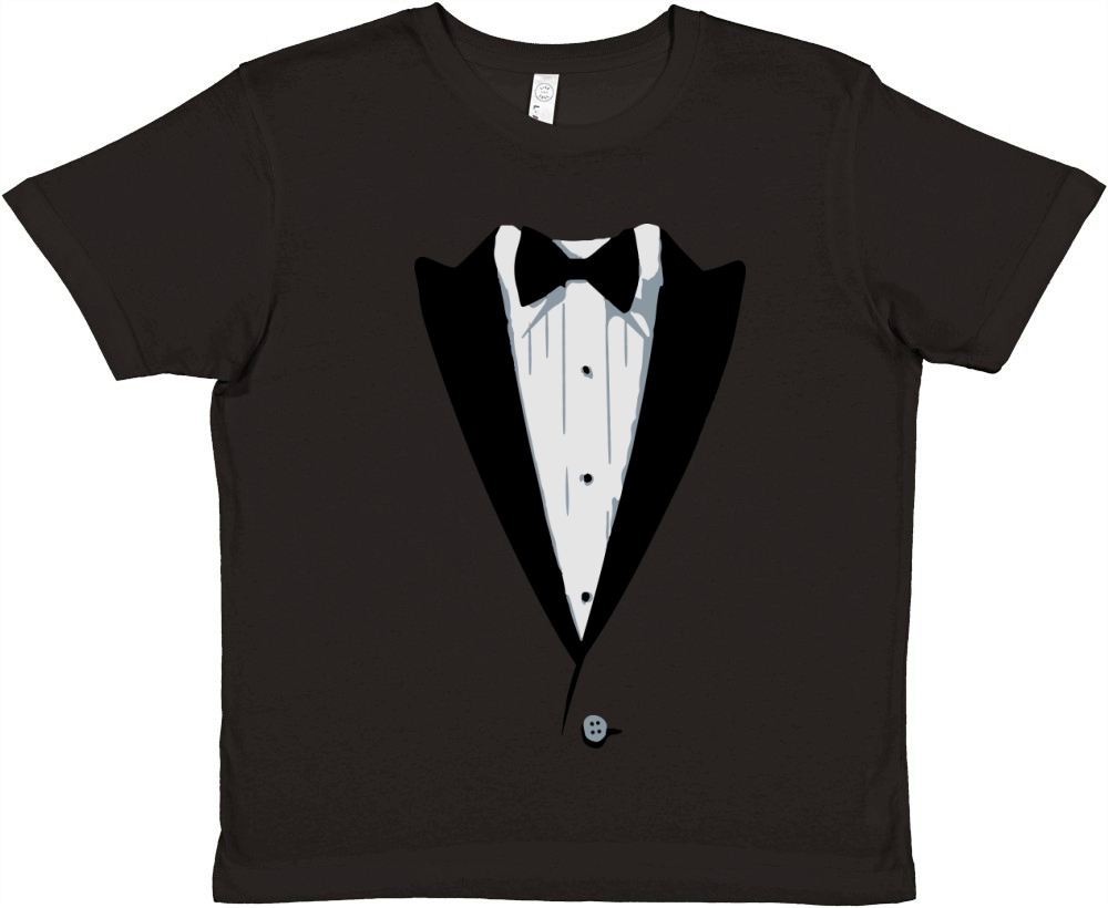 Custom Color Tuxedo Tshirt Premium Kids Crewneck T-shirt