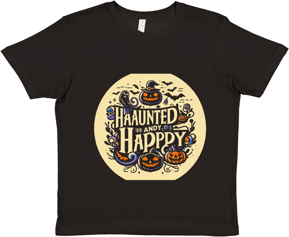 Haunted and Happy 2 Premium Kids Crewneck T-shirt
