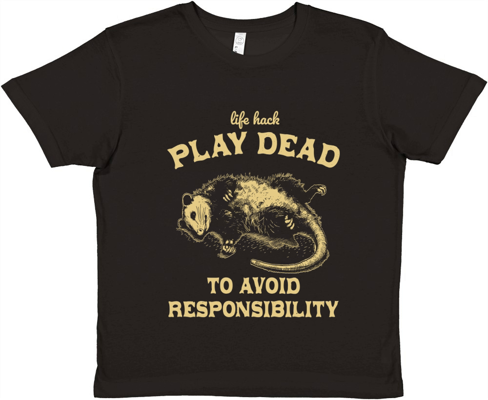 Life hack Play Dead To Avoid D Yellow Premium Kids Crewneck T-shirt