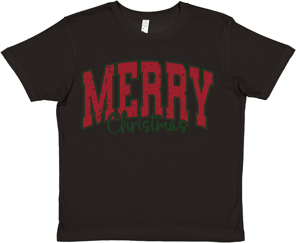MerryChristmasVarsity2 Retro Premium Kids Crewneck T-shirt