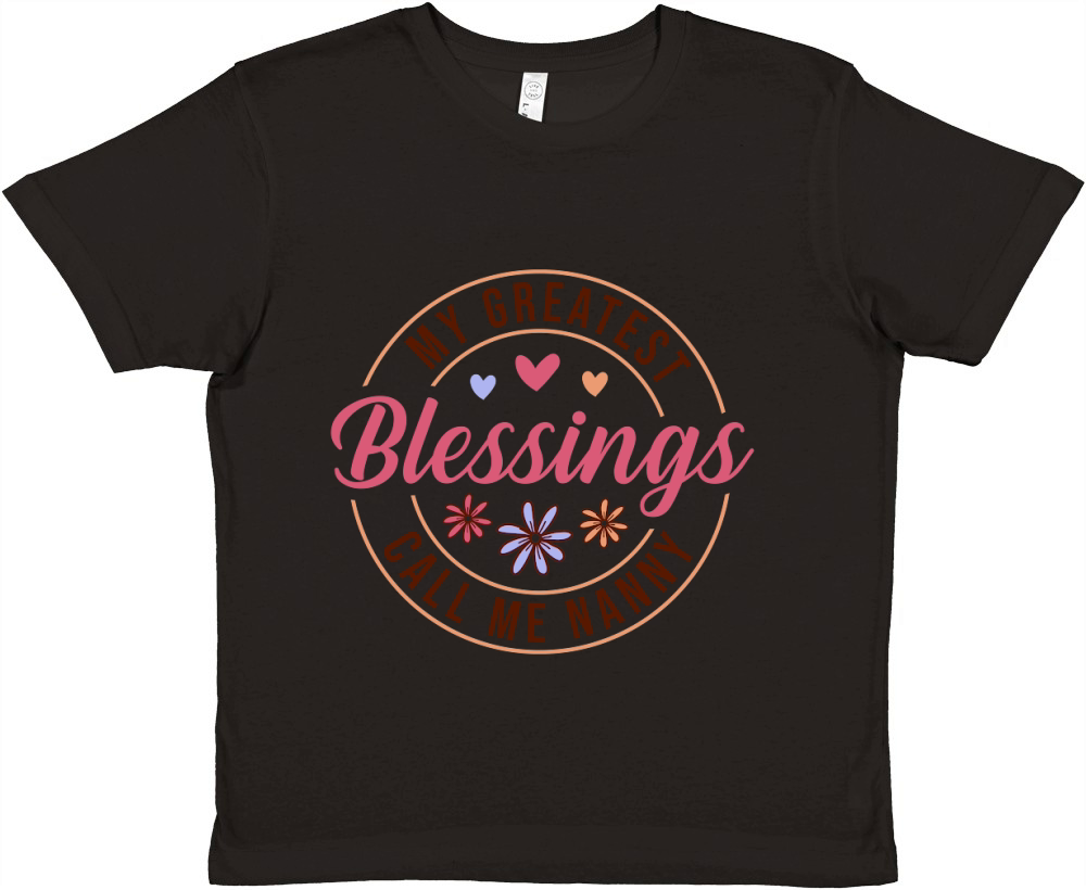 My Greatest Blessings Call Me Nanny Premium Kids Crewneck T-shirt