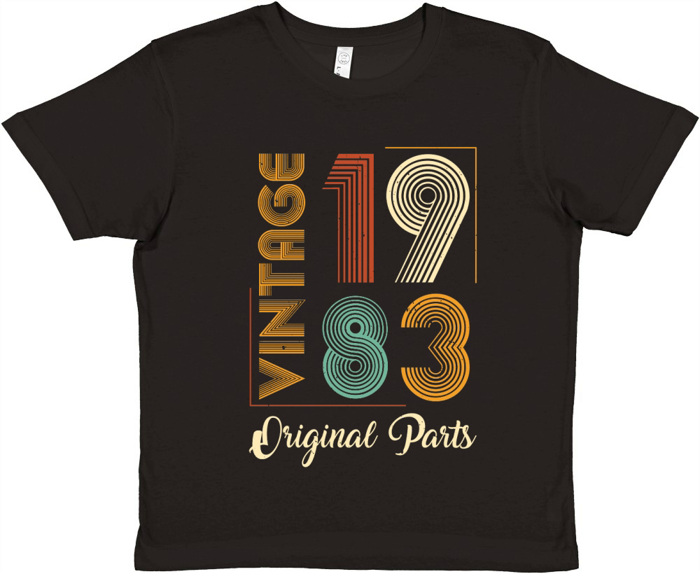 Vintage 1983 Original Parts Birthday (1) Premium Kids Crewneck T-shirt