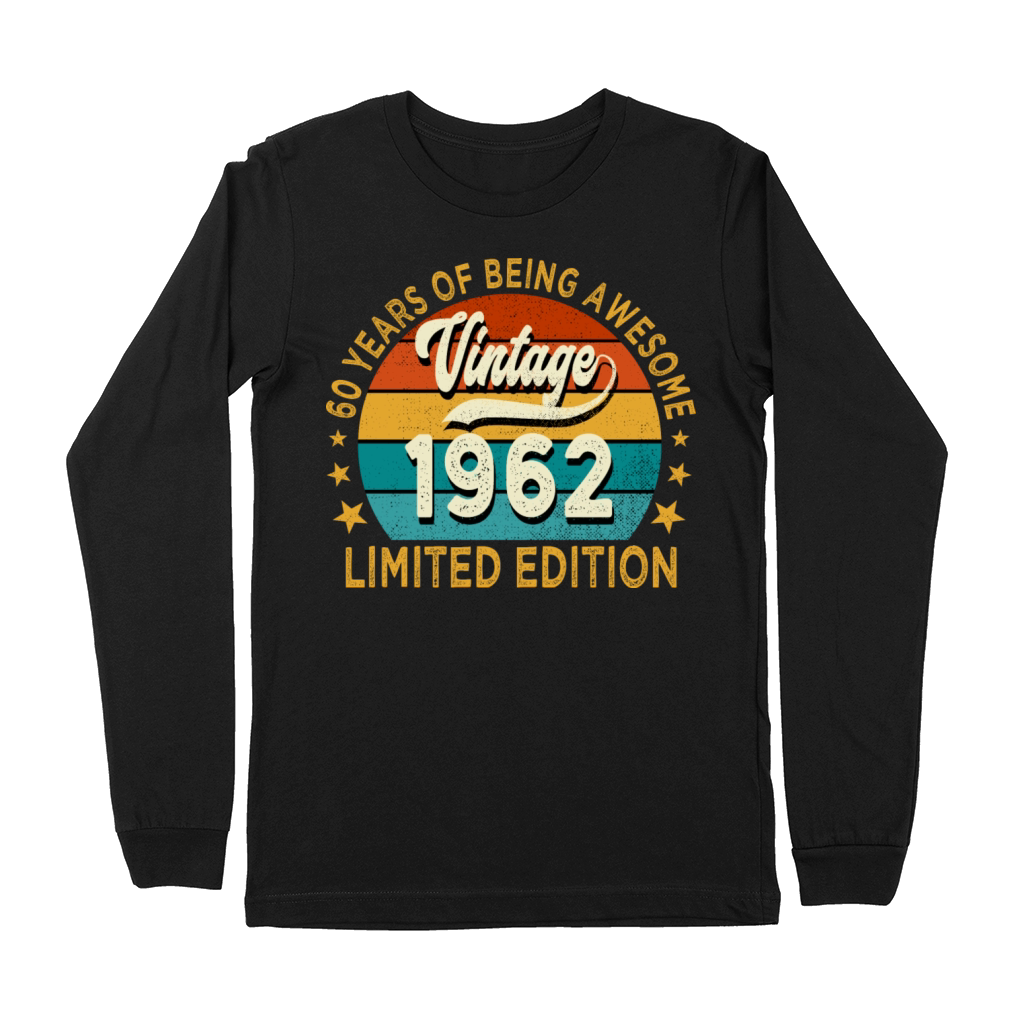 1962 Vintage Birthday Gift Limited Edition 60th Premium Long Sleeve