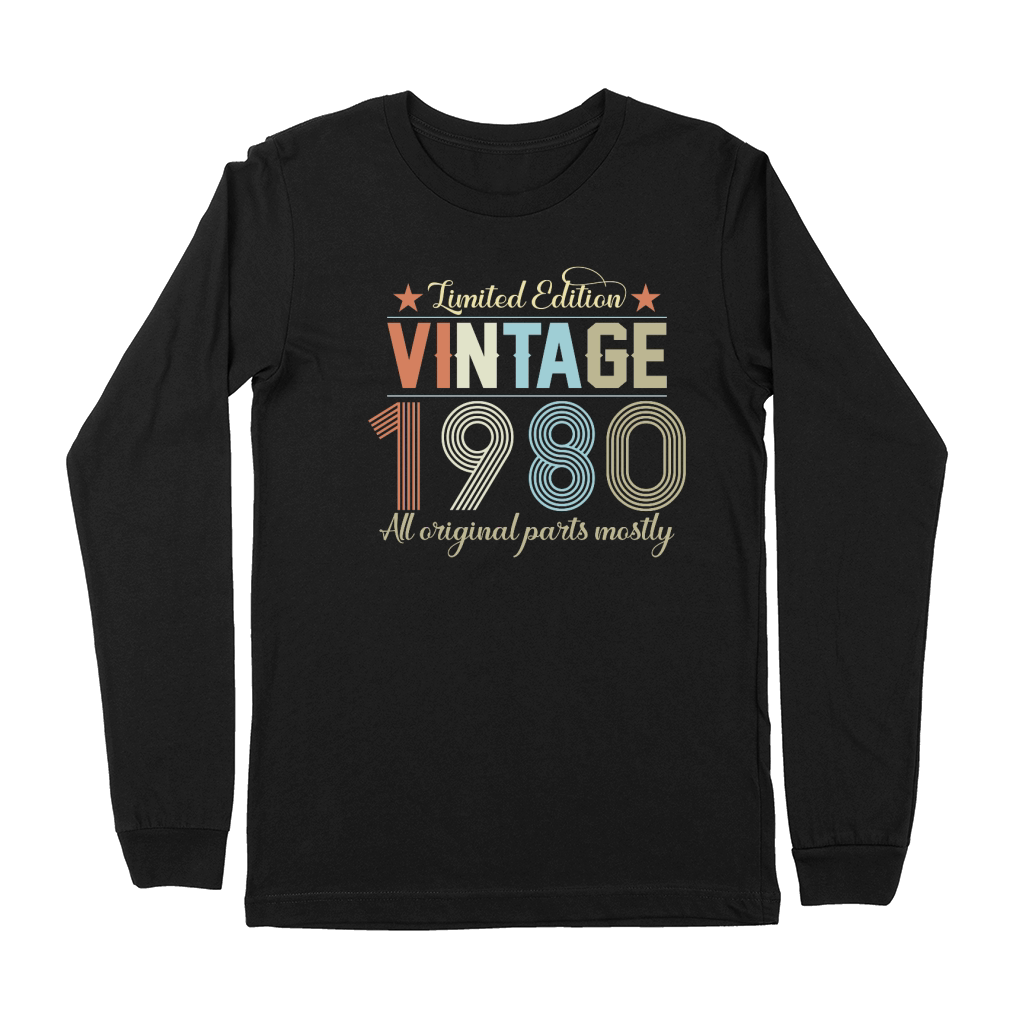 Birthday   Limited Edition Vintage 1980 Premium Long Sleeve