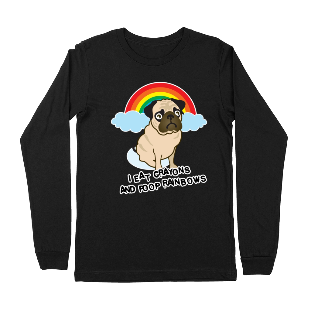 Rainbow poop pug Premium Long Sleeve