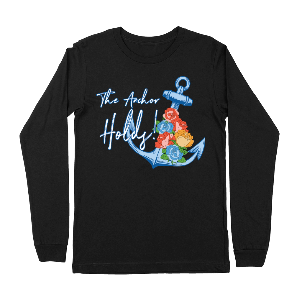 The Anchor Holds Floral Premium Long Sleeve
