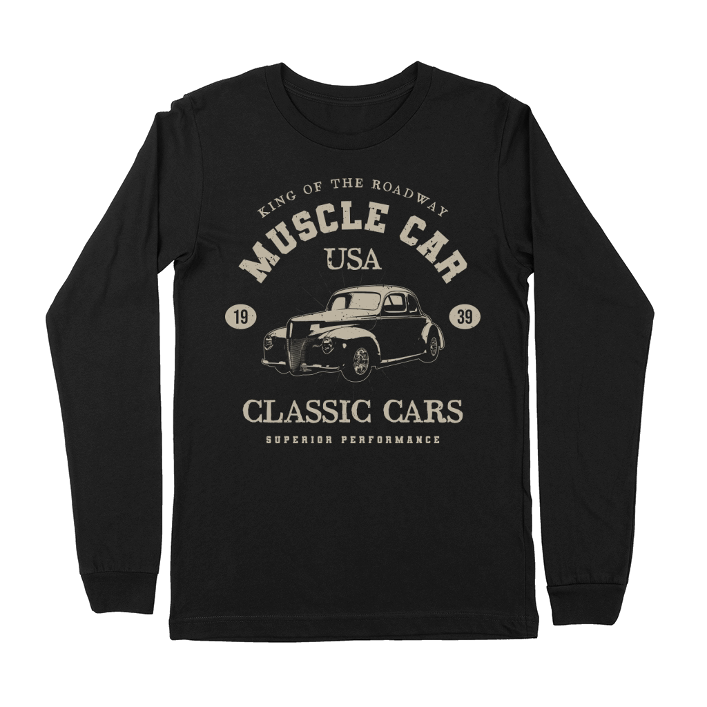 USA Vintage muscle cars tee poster graphics (1) Premium Long Sleeve