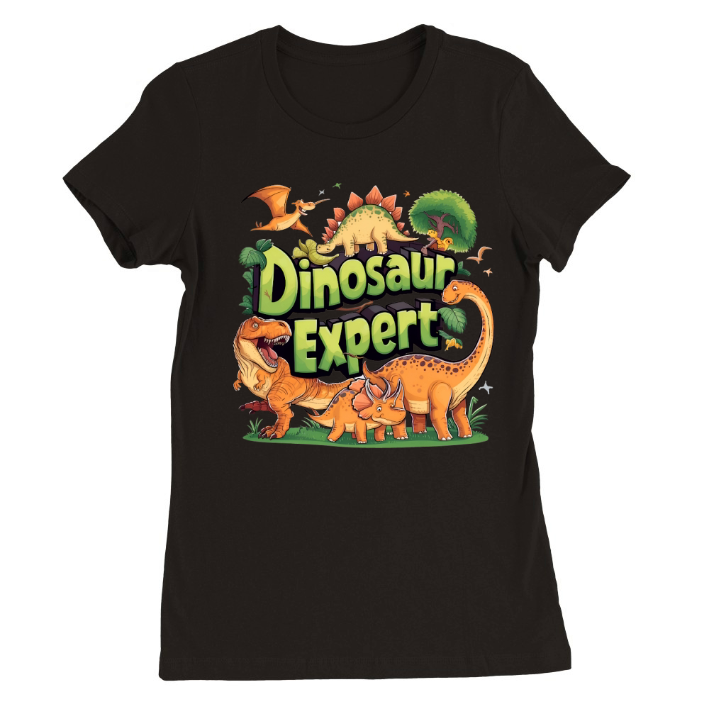 Dinosaur Expert 2 Premium Womens Crewneck T-shirt