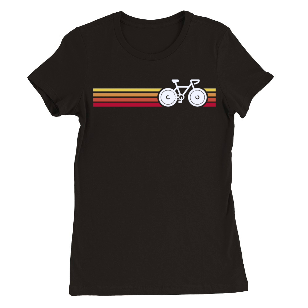 Retro Bicycle Premium Womens Crewneck T-shirt