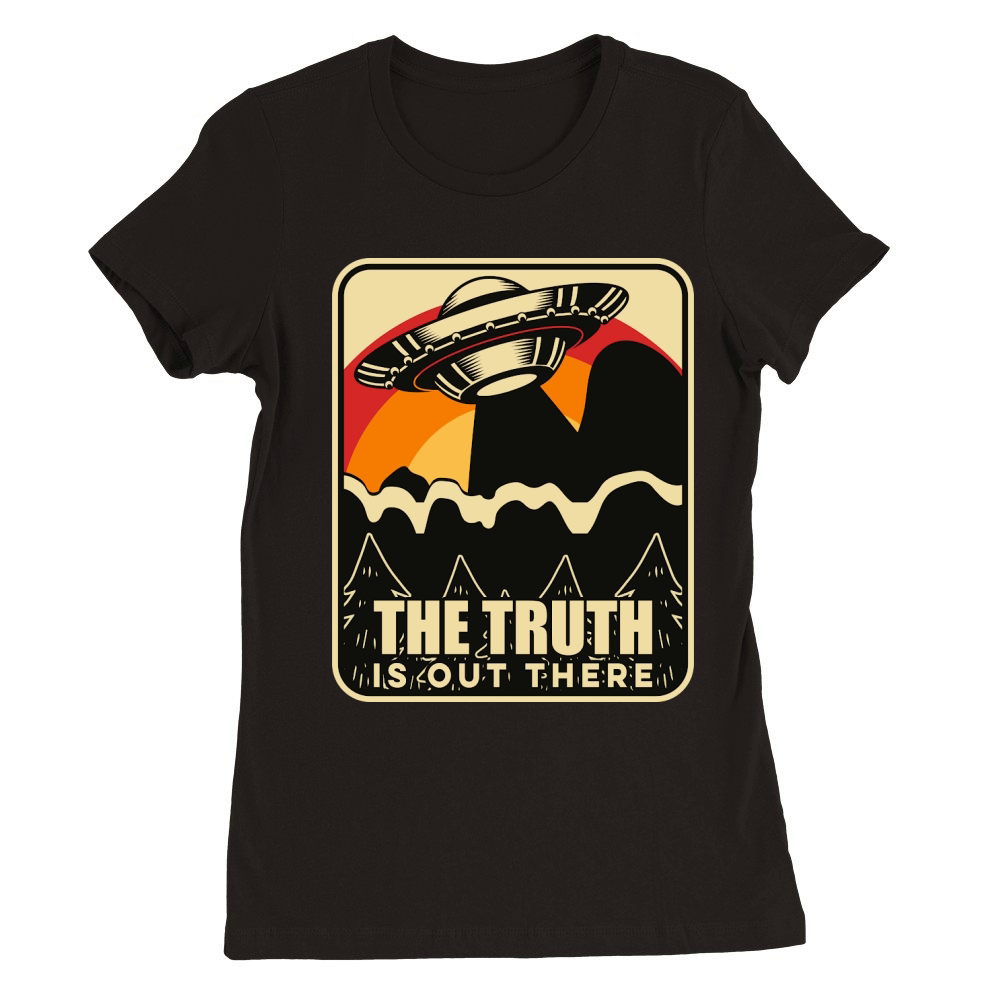 Vintage UFO Alien the Truth is out there Premium Womens Crewneck T-shirt