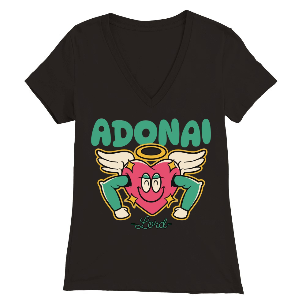 Adonai Lord Premium Womens V-Neck T-shirt