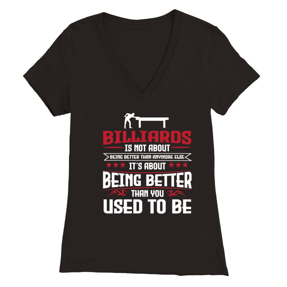 Billiards Premium Womens V-Neck T-shirt