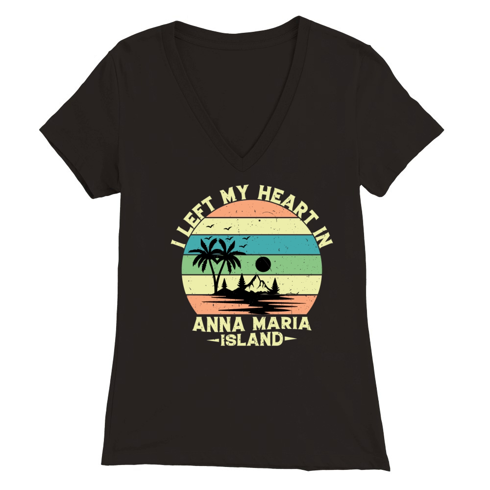 I left my heart in anna maria island Premium Womens V-Neck T-shirt