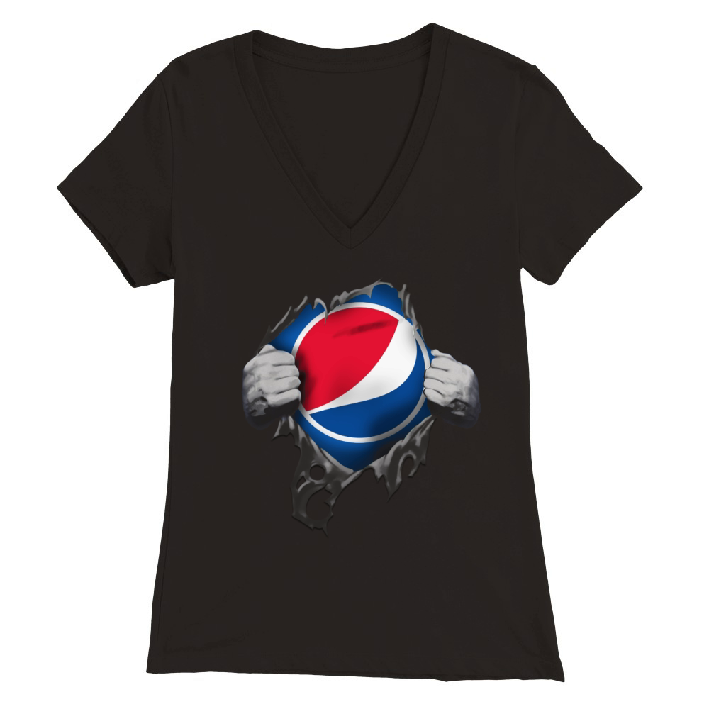 PEPSI Premium Womens V-Neck T-shirt